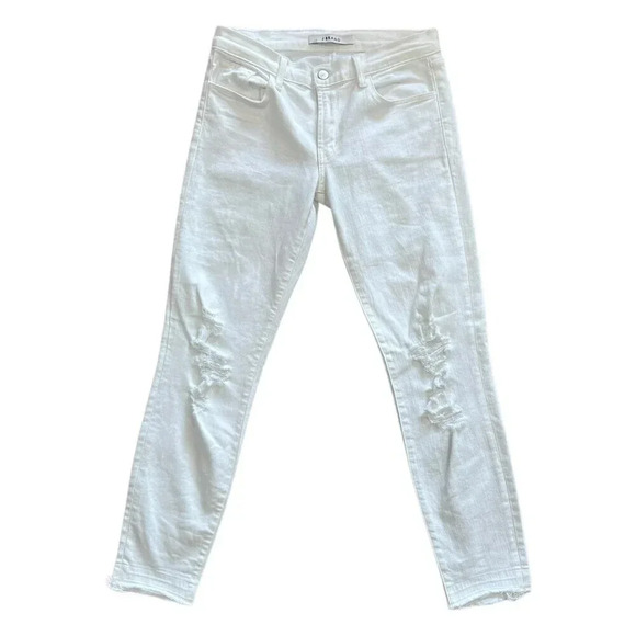 JBrand White Low Rise Crop Demented Skinny Jeans 27 - Picture 1 of 4
